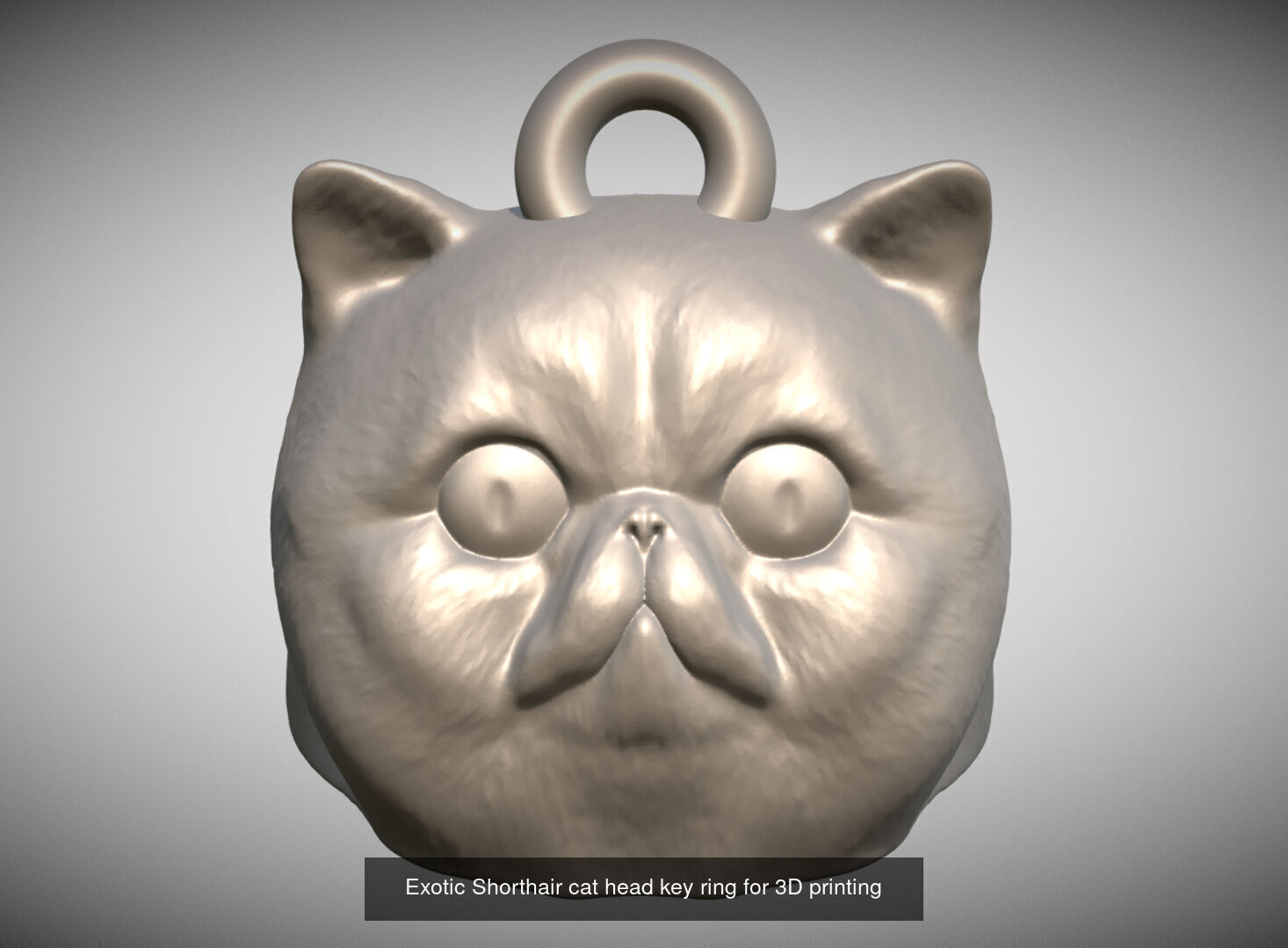 Key rings collection of cats for 3D printing _21