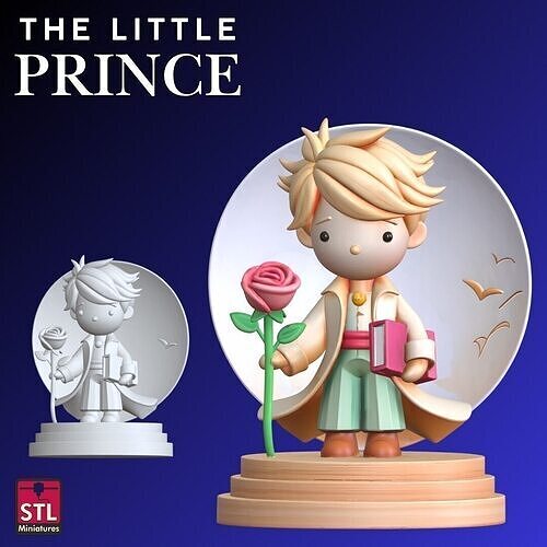STL File The Little Prince Inspired Minimal Style 3D print model
