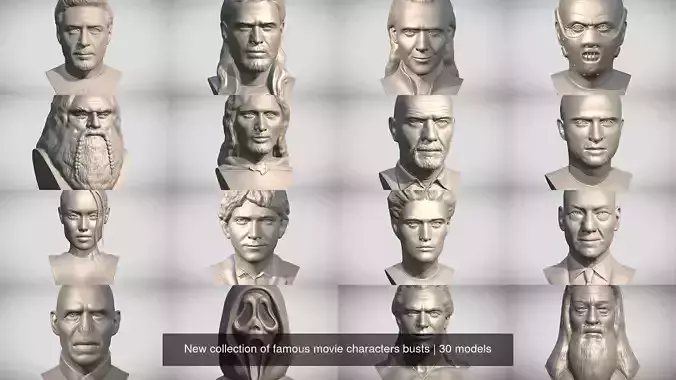New collection of famous movie characters busts 