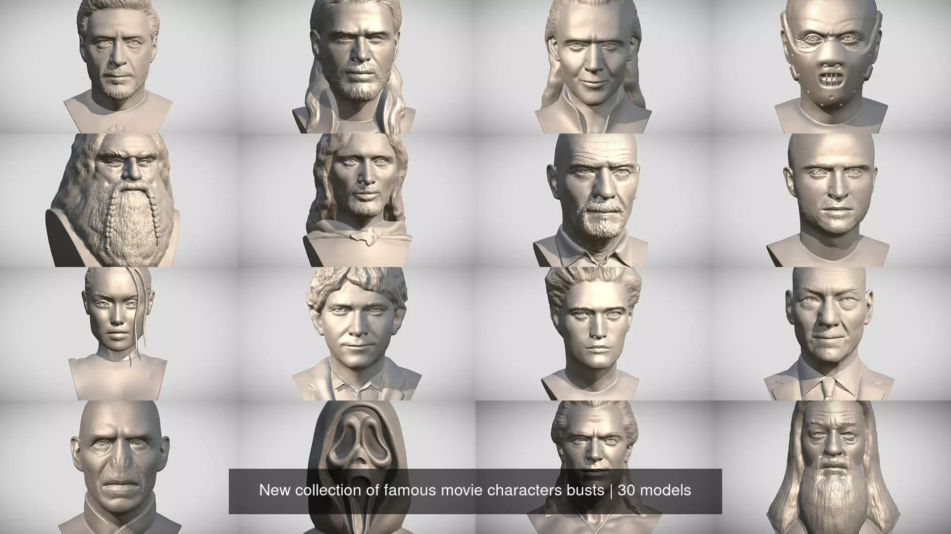 New collection of famous movie characters busts _0