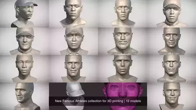 New Famous Athletes collection for 3D printing 