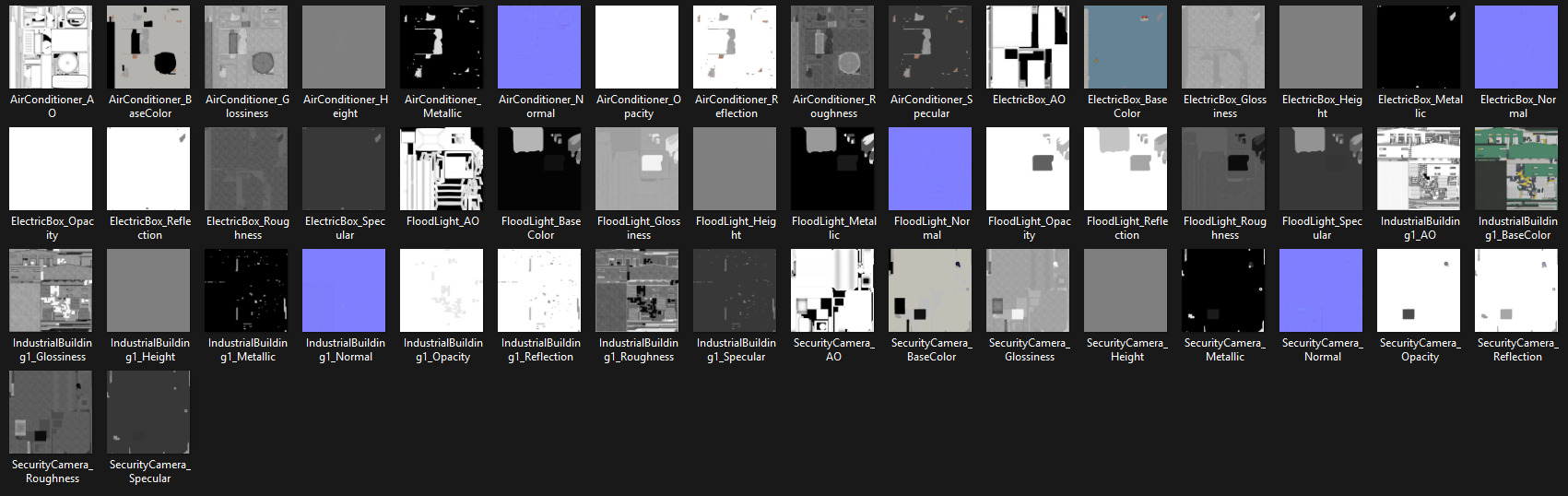 Green Industrial Building Low-poly 3D model_13
