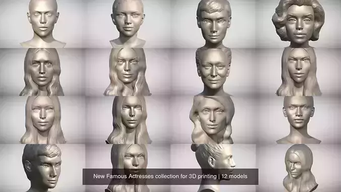 New Famous Actresses collection for 3D printing 