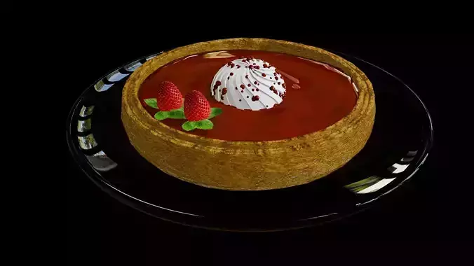 Food and dessert strawberry fruit tart