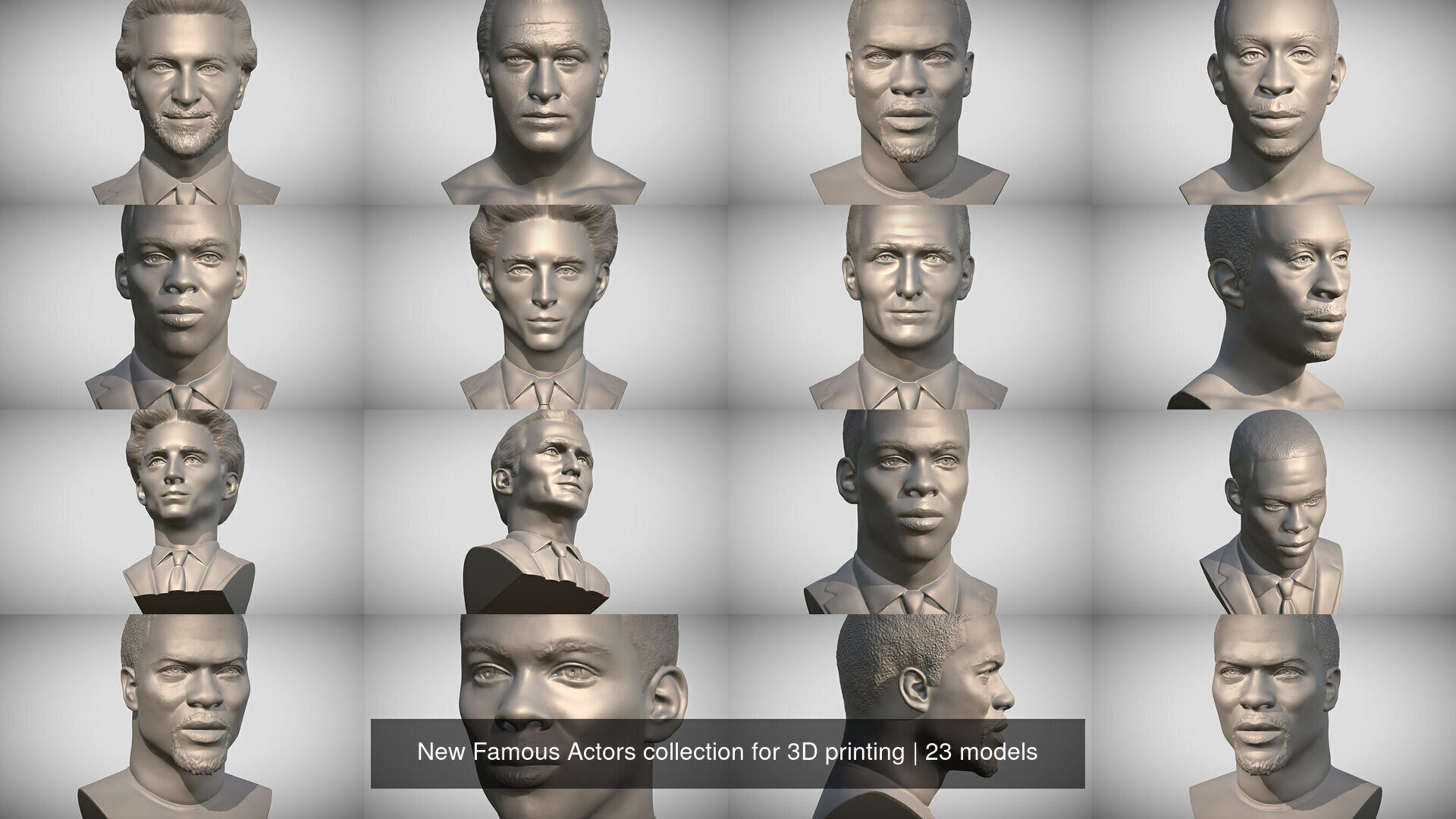 New Famous Actors collection for 3D printing _2