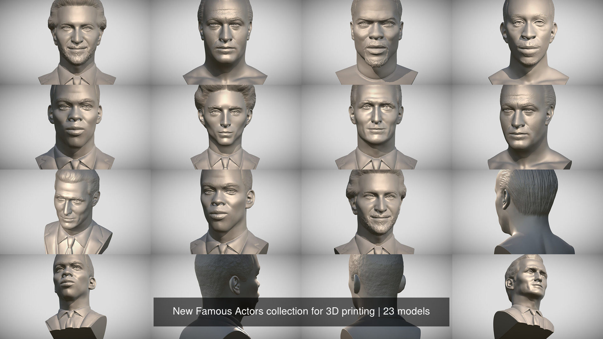 New Famous Actors collection for 3D printing _4