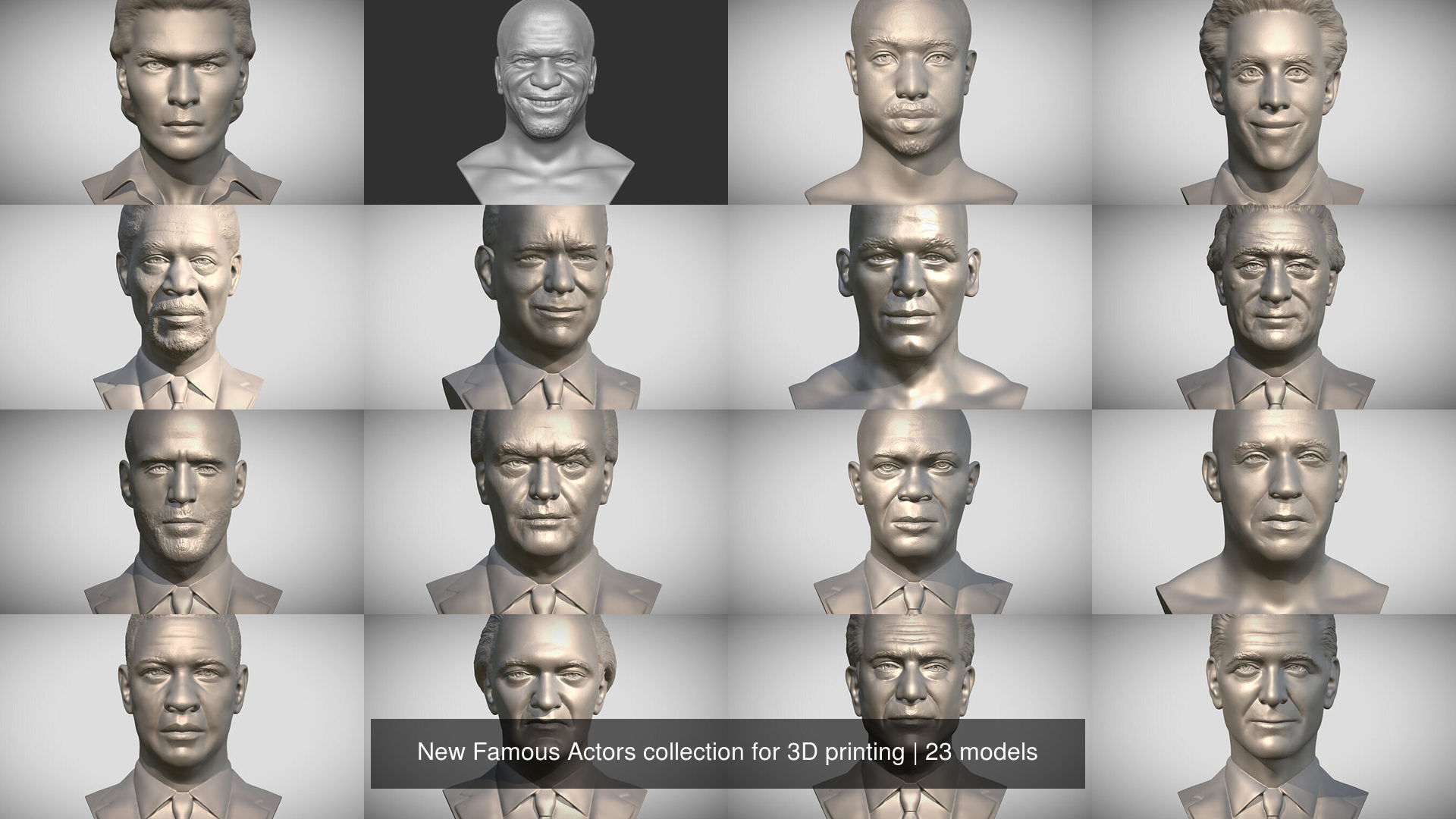 New Famous Actors collection for 3D printing _1