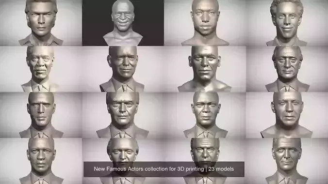 New Famous Actors collection for 3D printing 