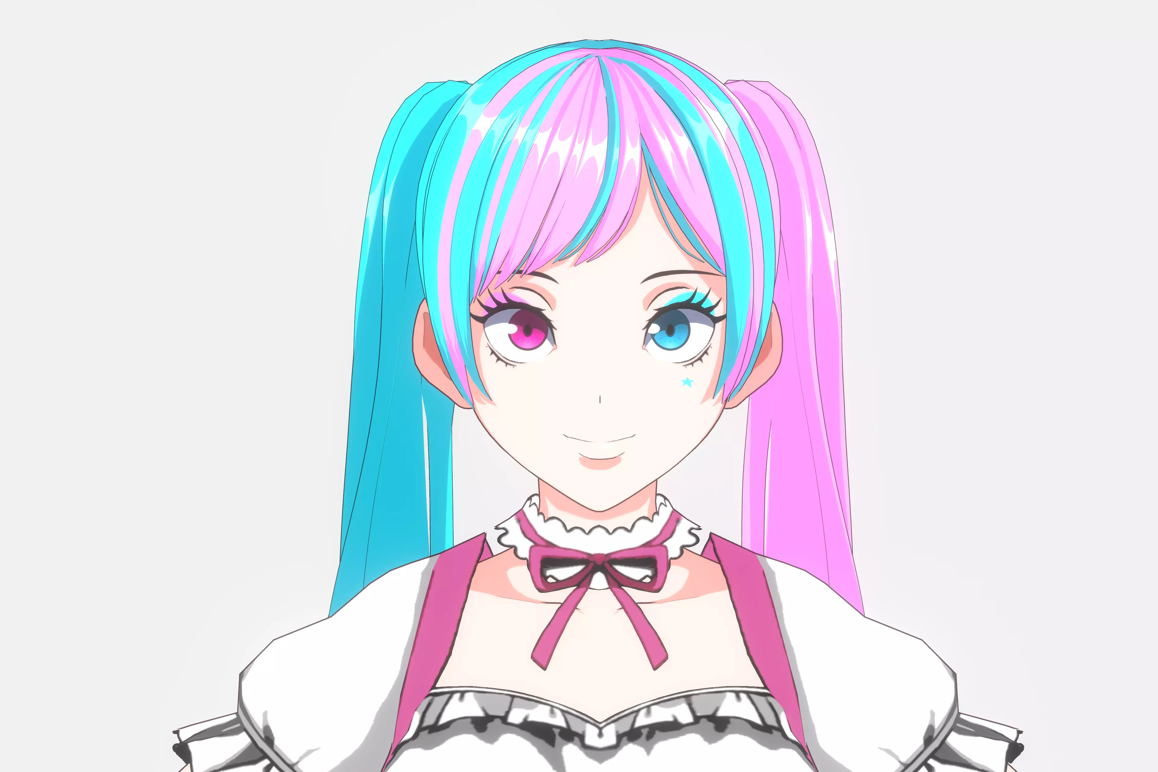 Anime Girl VRM Model 02 Nikki 3D model_0