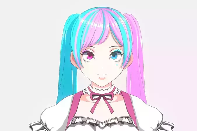 Anime Girl VRM Model 02 Nikki 3D model