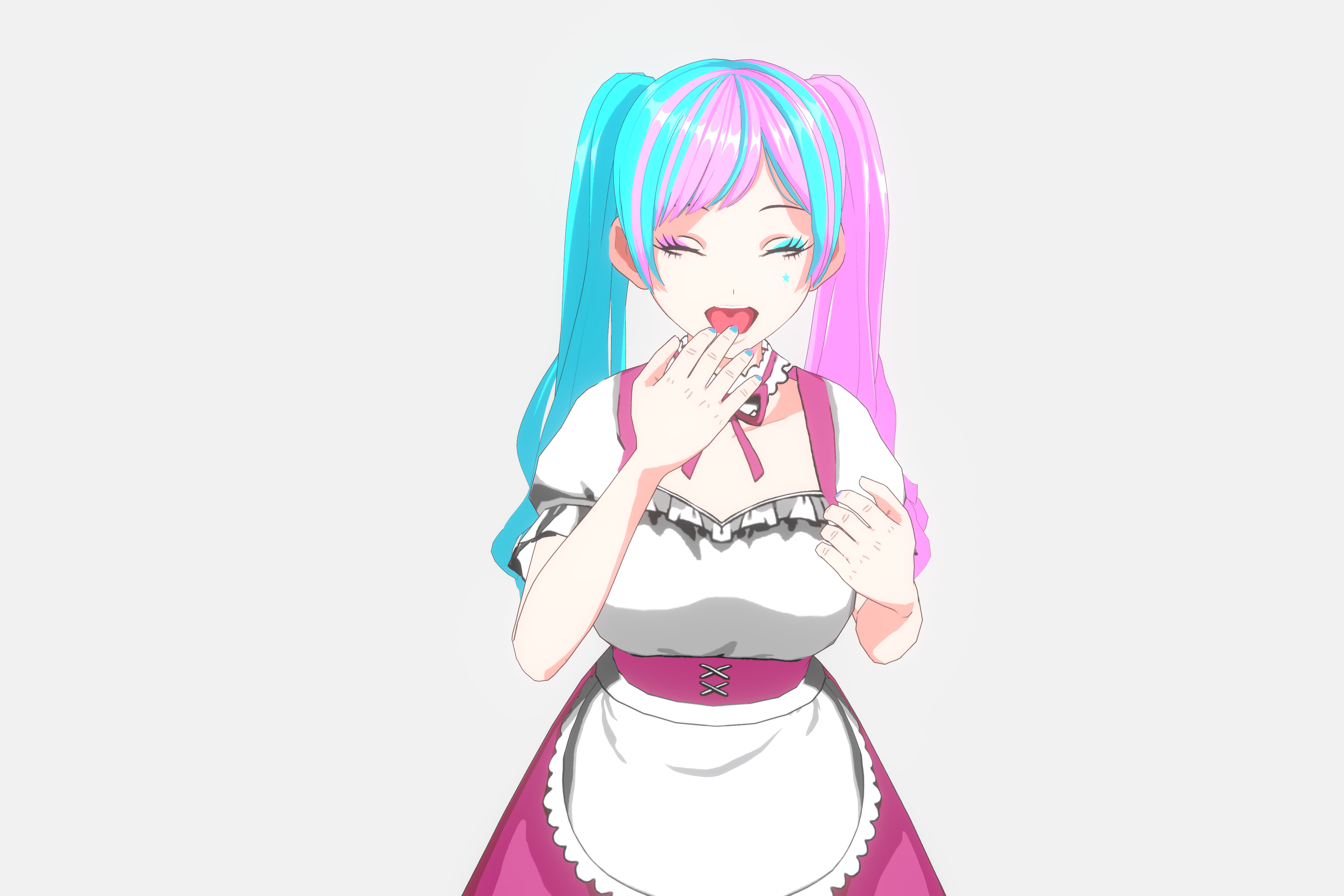 Anime Girl VRM Model 02 Nikki 3D model_4