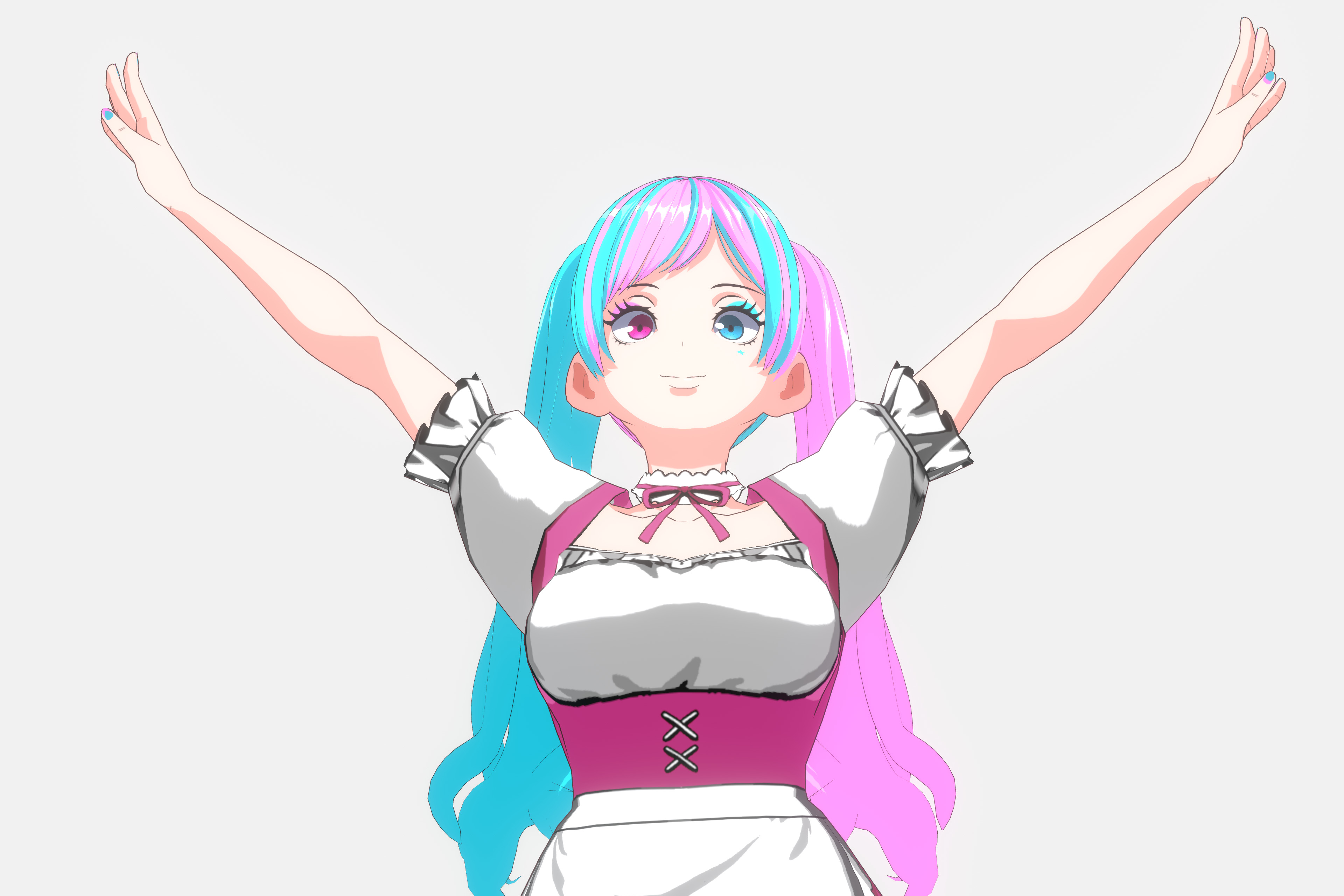 Anime Girl VRM Model 02 Nikki 3D model_6