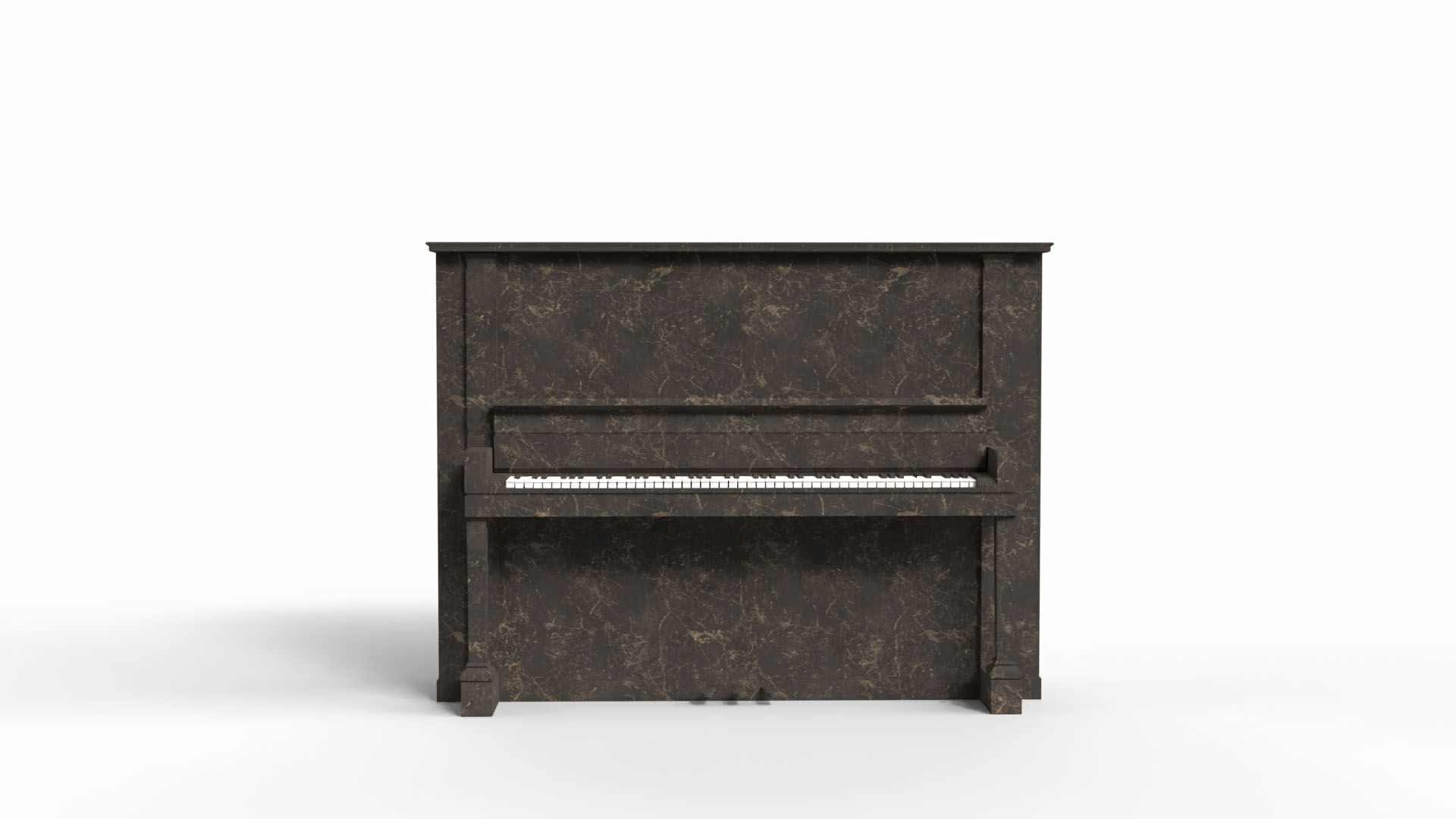 Glossy Wood Veneer Grand Piano Low-poly 3D model_1