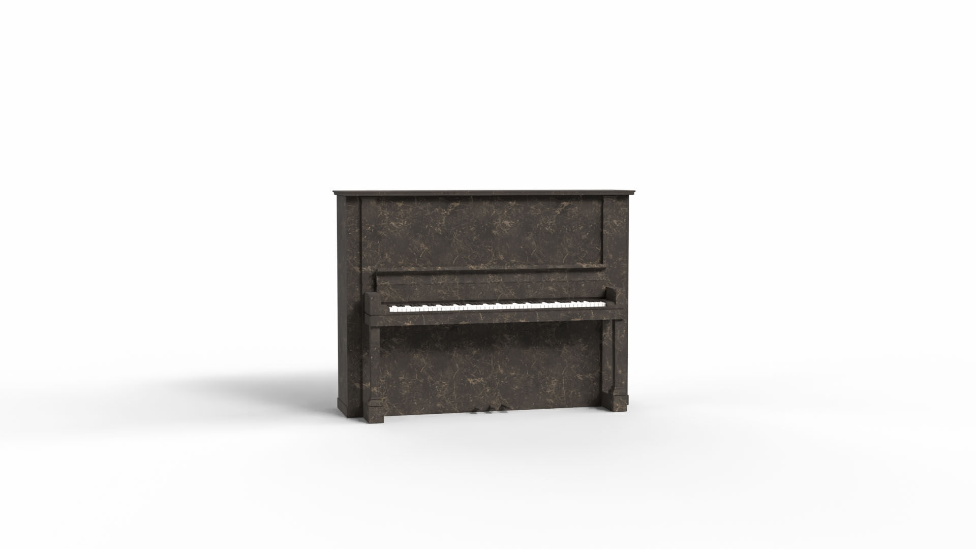 Glossy Wood Veneer Grand Piano Low-poly 3D model_8