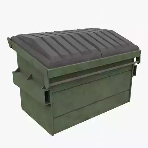 Retro PSX Low Poly Dumpster