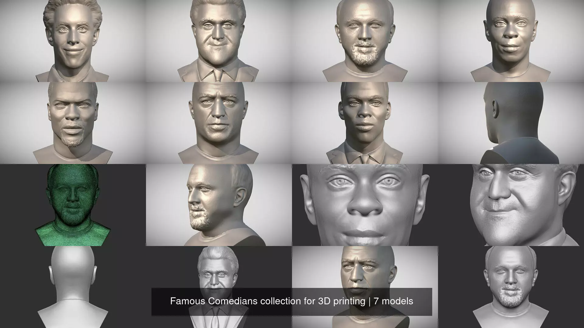 Famous Comedians collection for 3D printing _0