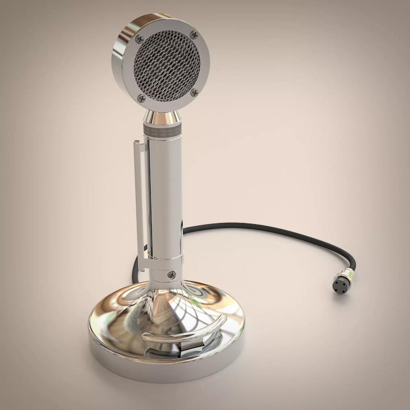 Vintage 1950s Astatic Microphone Model D104 Crystal Lollipop 3D