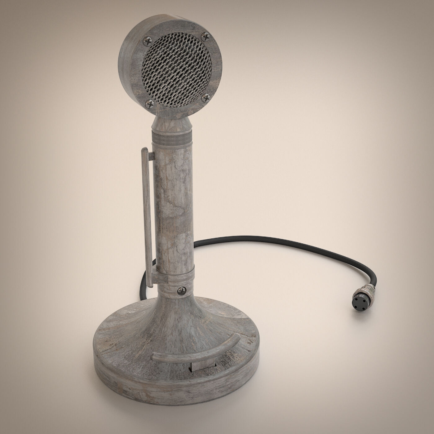 Vintage 1950s Astatic Microphone Model D104 Crystal Lollipop 3D