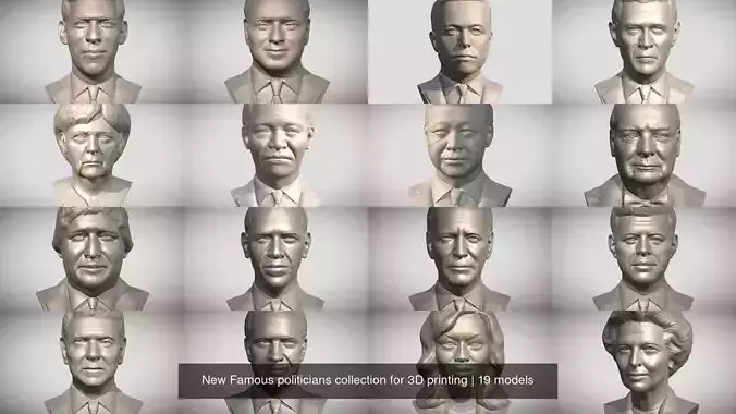 New Famous politicians collection for 3D printing 