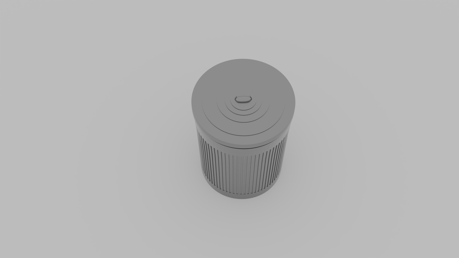 clean trash can  Low-poly 3D model_3