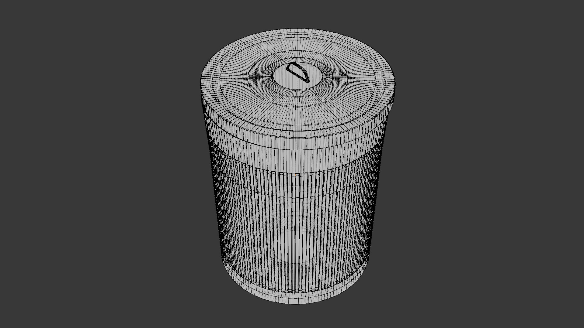 clean trash can  Low-poly 3D model_5