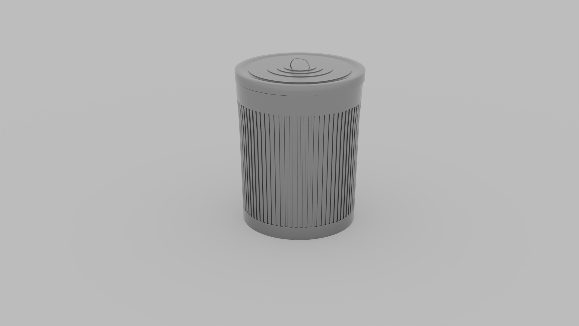 clean trash can  Low-poly 3D model_1
