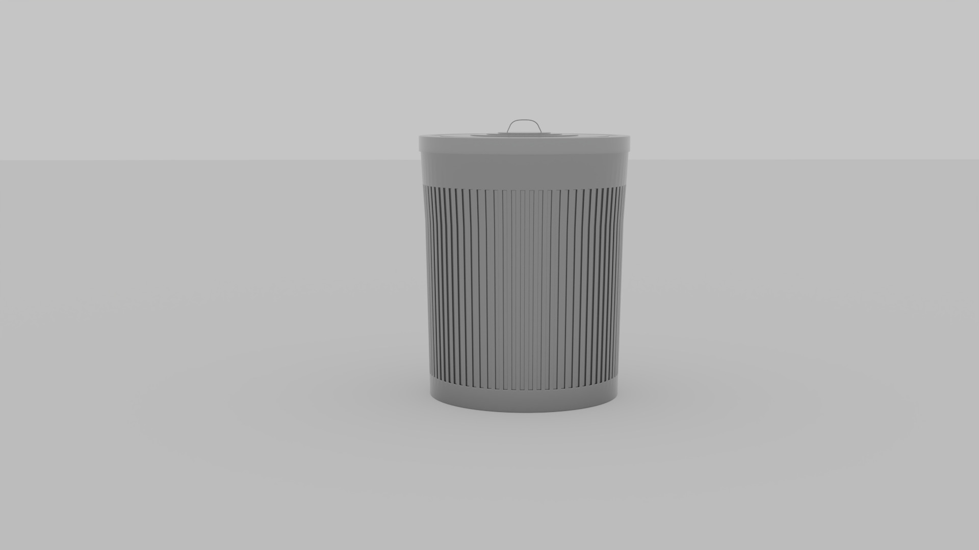 clean trash can  Low-poly 3D model_2
