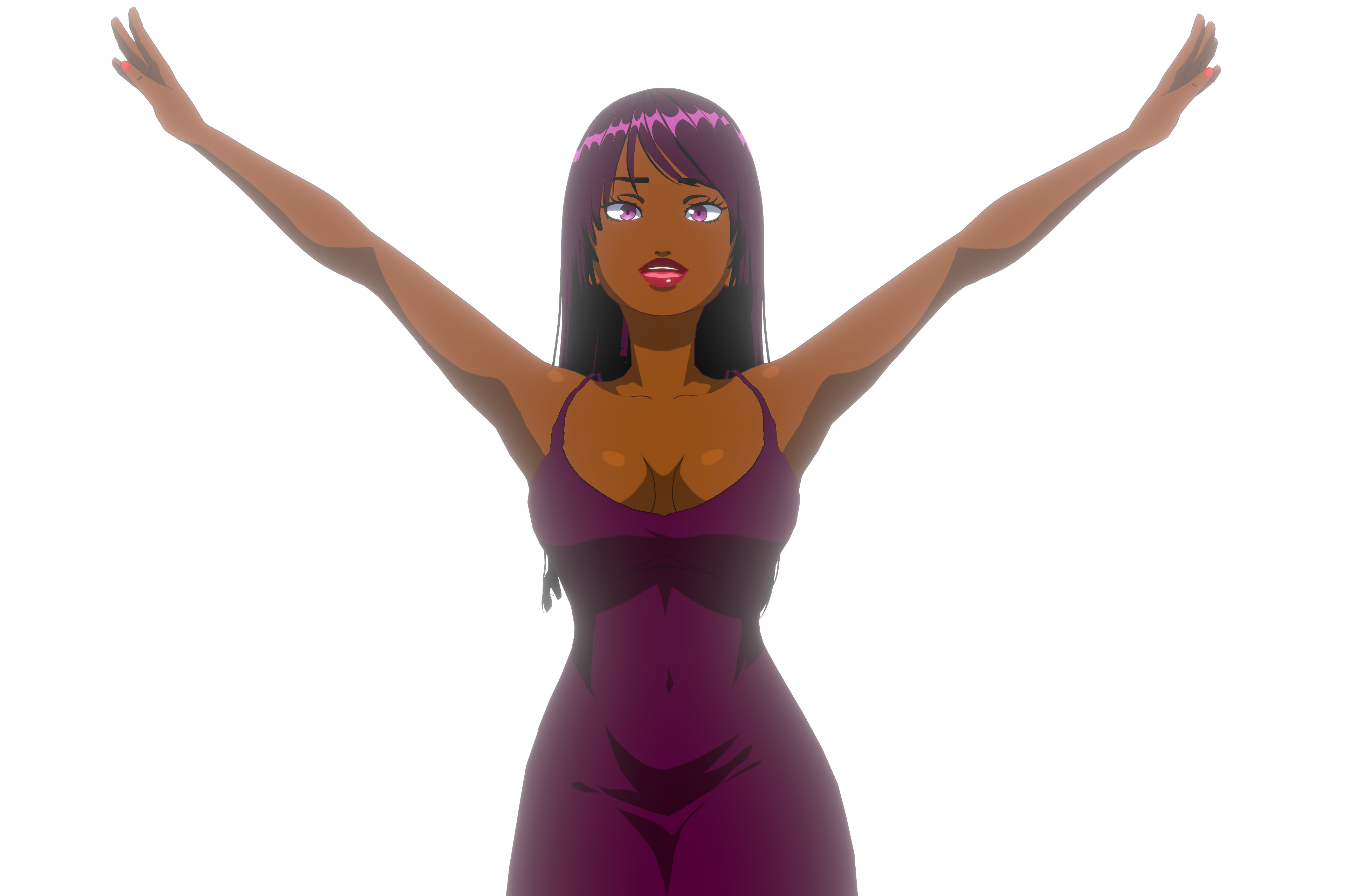 Anime Girl VRM Model 01 Alicia 3D model_8