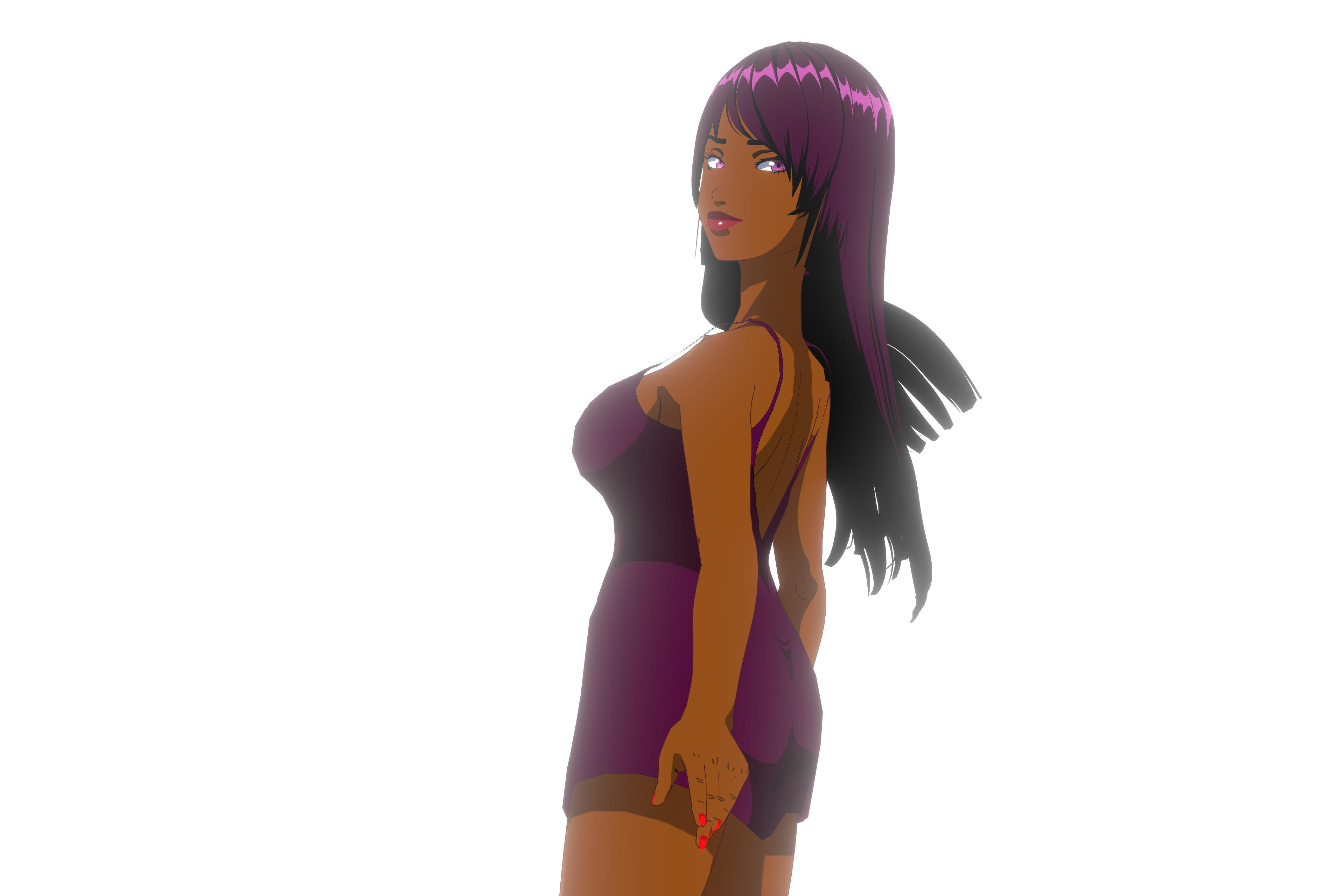 Anime Girl VRM Model 01 Alicia 3D model_7