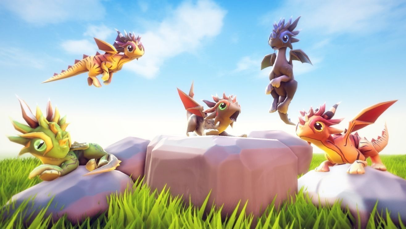 Little Dragons Tiger Low-poly 3D model_3
