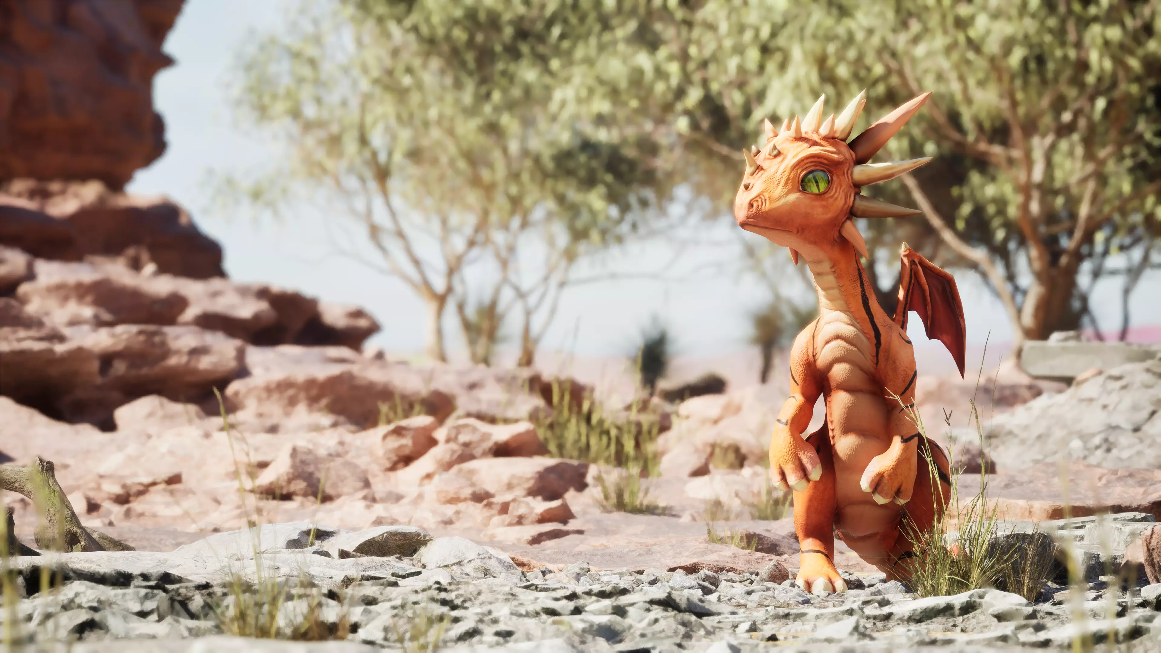 Little Dragons Tiger Low-poly 3D model_6