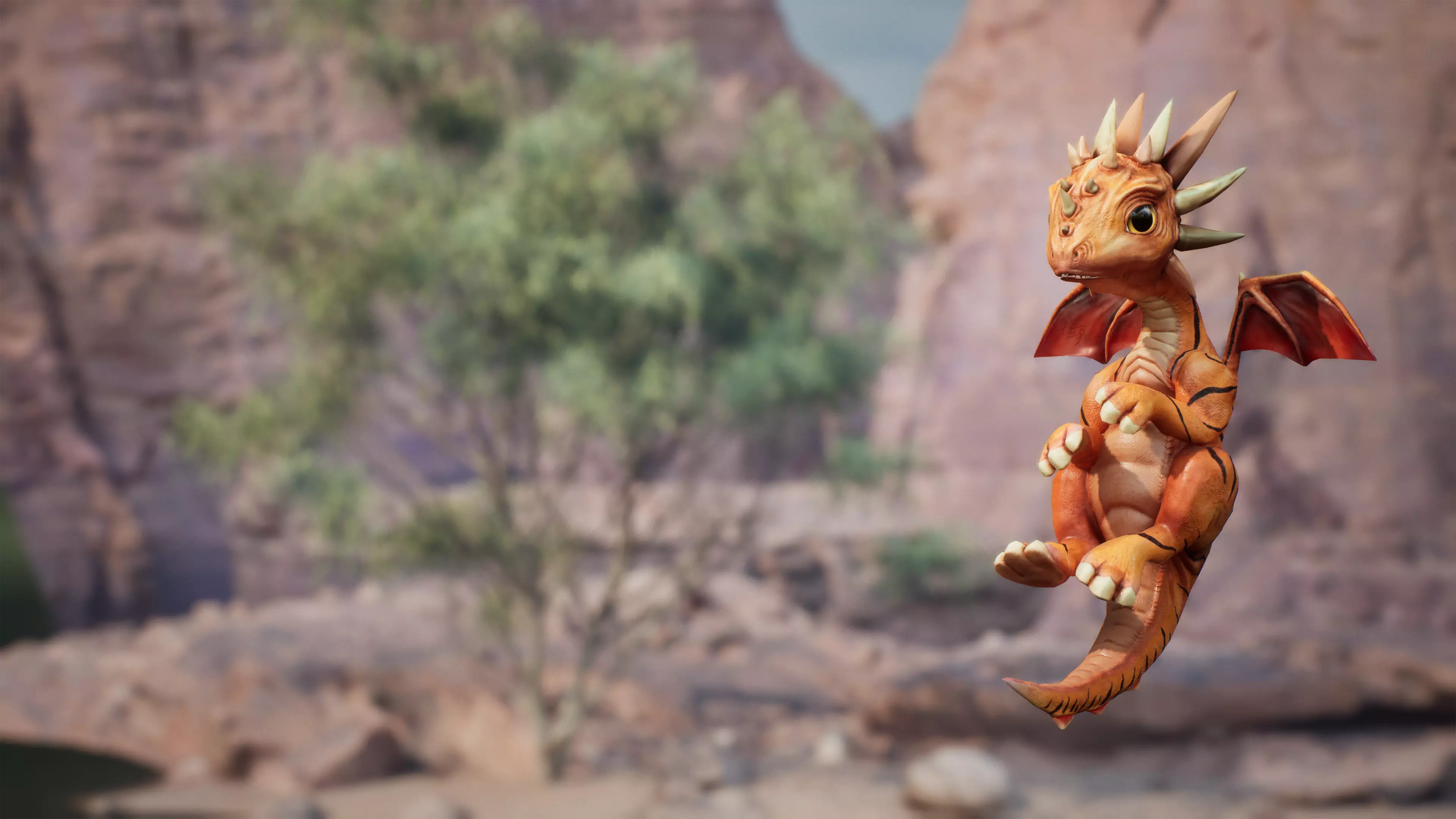 Little Dragons Tiger Low-poly 3D model_8
