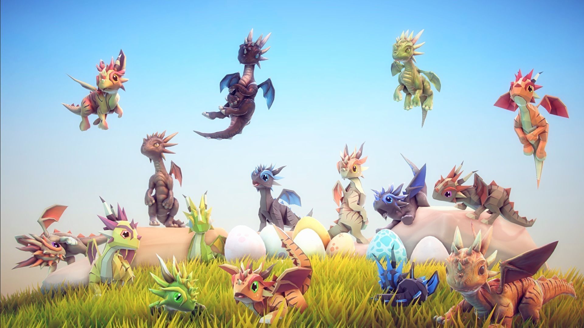 Little Dragons Tiger Low-poly 3D model_0