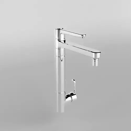Kitchen Chrome Tap 3D model
