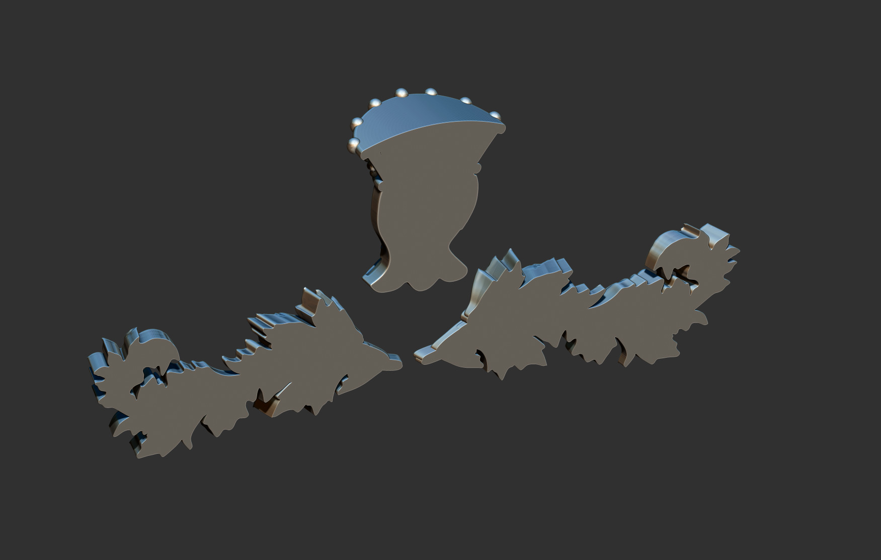 Crest  Helmet Foliage - Coat of arms Brasao 3D print model_8