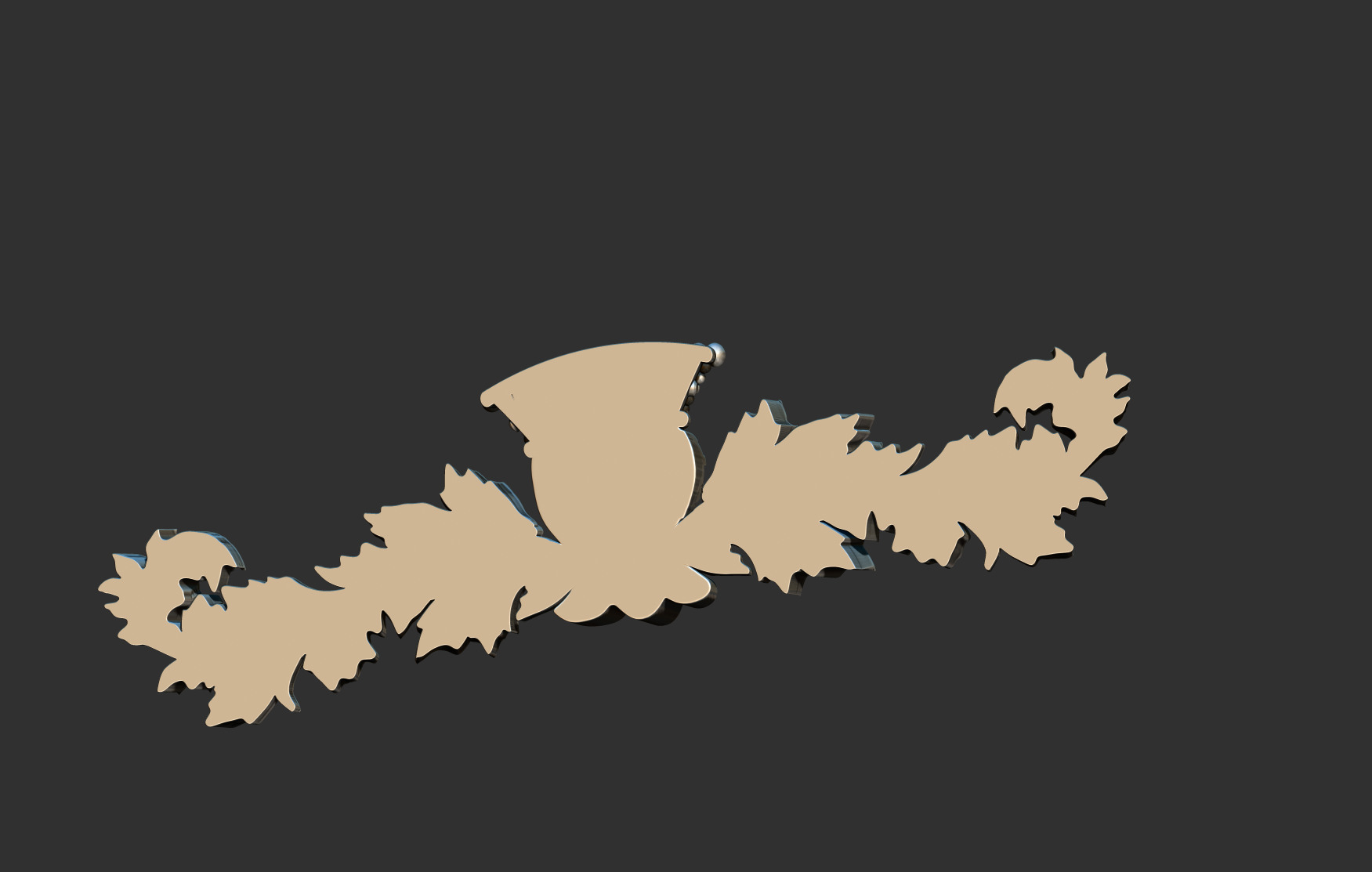 Crest  Helmet Foliage - Coat of arms Brasao 3D print model_5