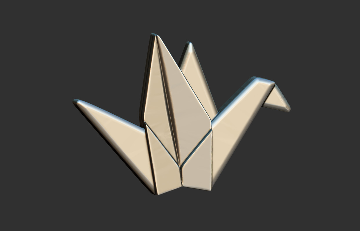 Tsuru Relief  3D print model_1