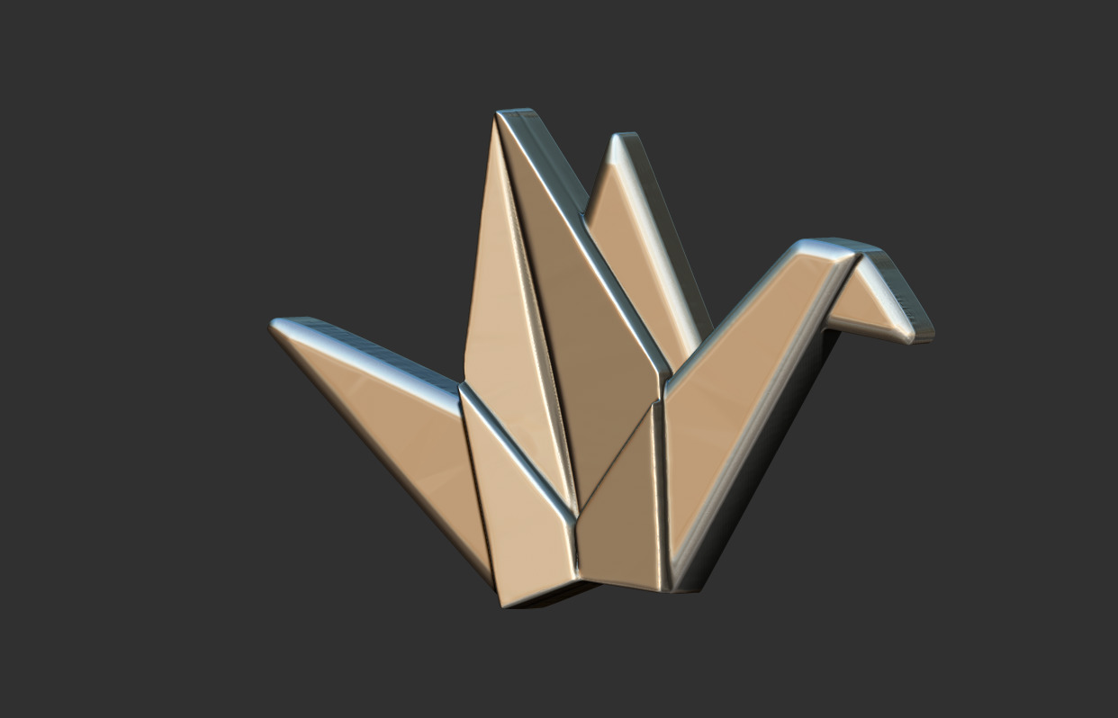 Tsuru Relief  3D print model_2