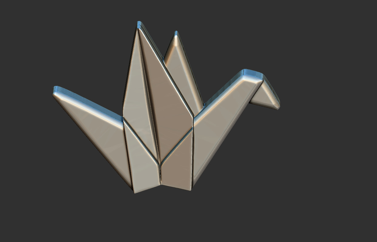 Tsuru Relief  3D print model_10