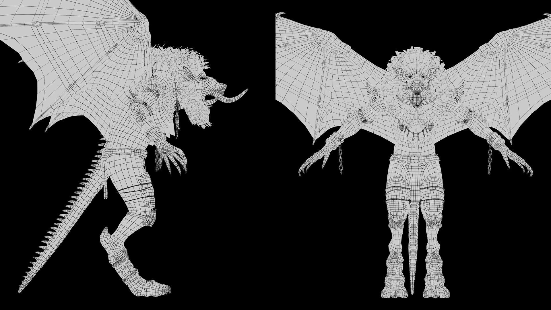 Thunderstorm Spicky Brutal Low-poly 3D model_22