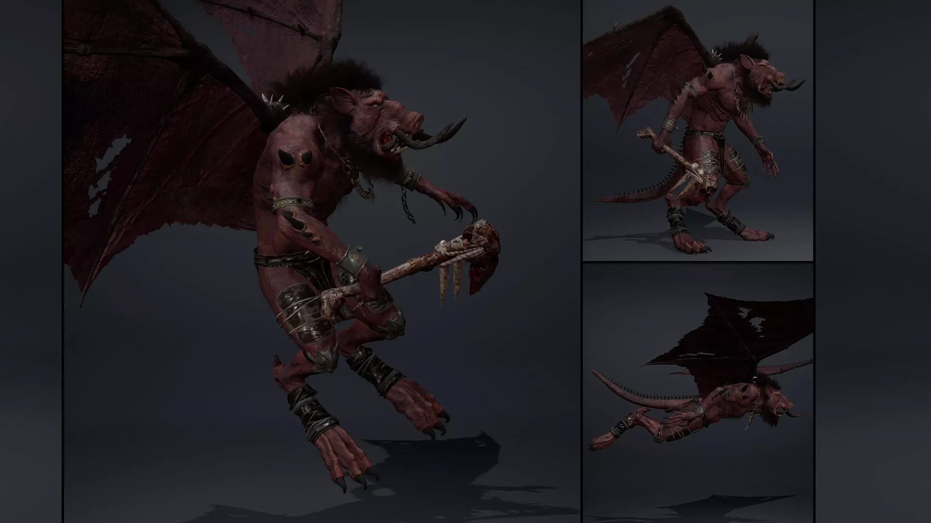 Thunderstorm Spicky Brutal Low-poly 3D model_0