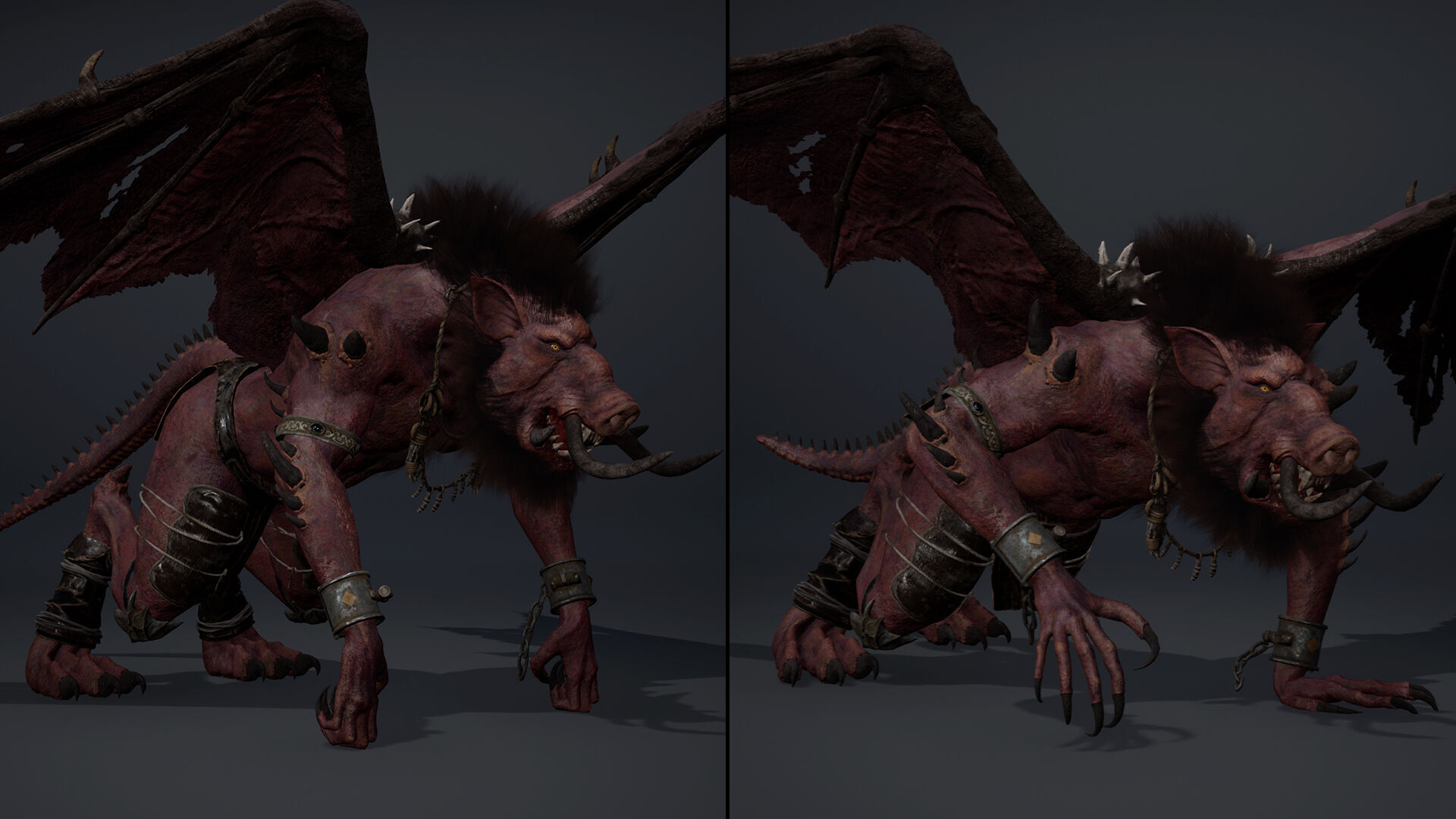 Thunderstorm Spicky Brutal Low-poly 3D model_12