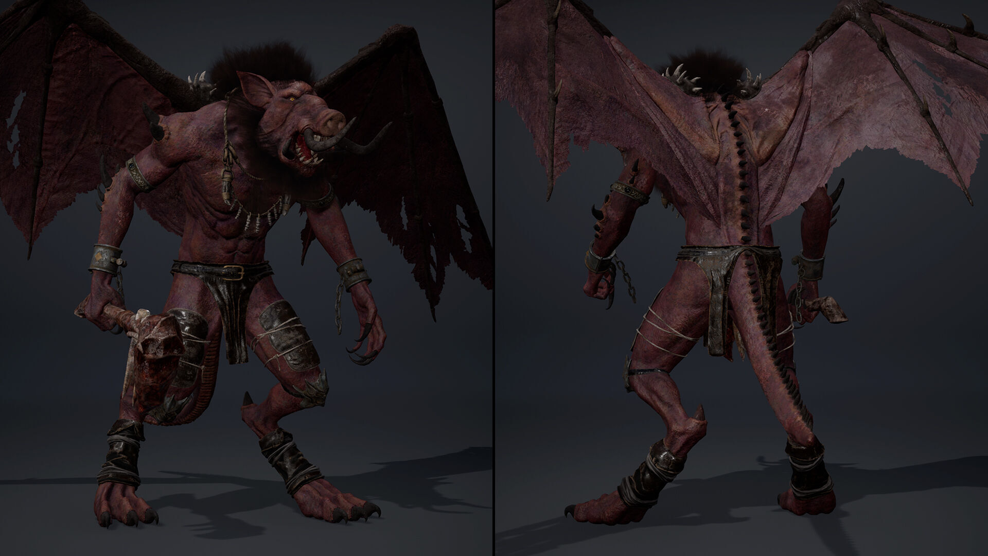 Thunderstorm Spicky Brutal Low-poly 3D model_5