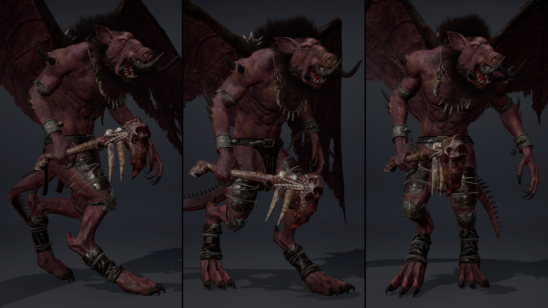 Thunderstorm Spicky Brutal Low-poly 3D model_9