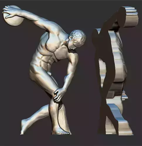 Discobolo de Miron - The Discus Thrower Relief