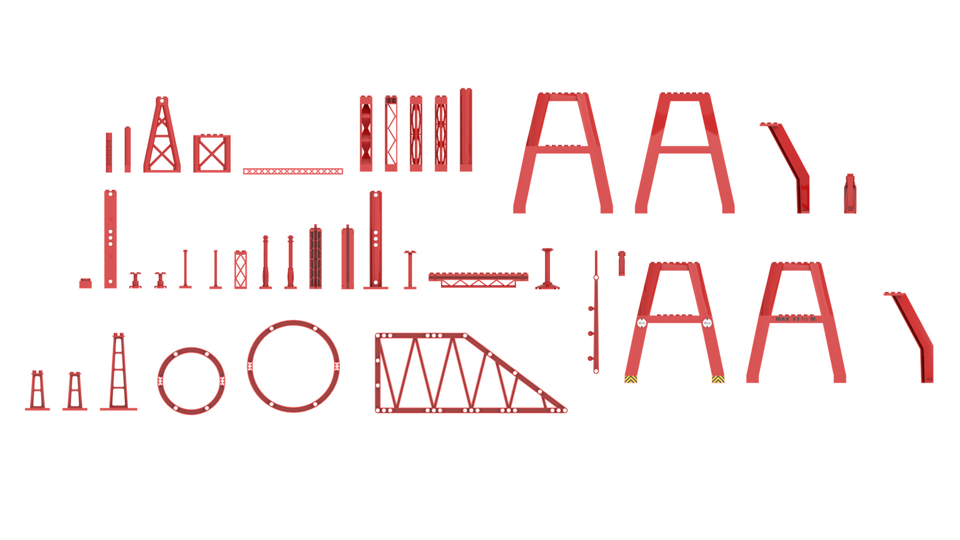 TwindBricks3D - 40 Building Support collection 3D print model_1