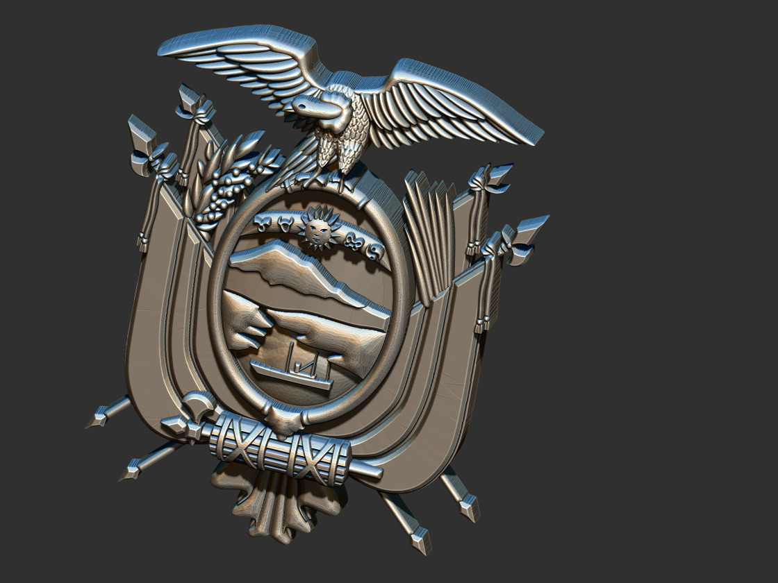 Coat of Arms Ecuador  3D print model_9