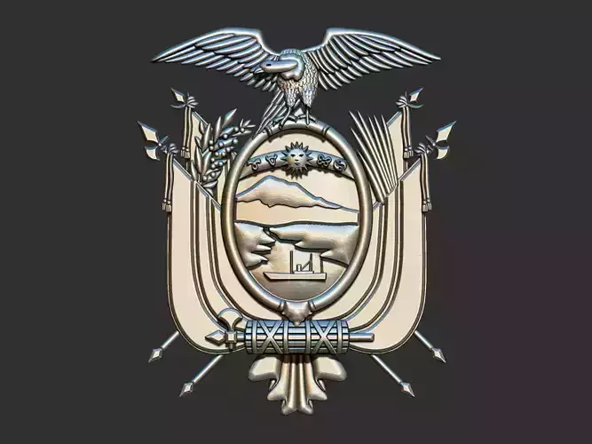 Coat of Arms Ecuador  3D print model