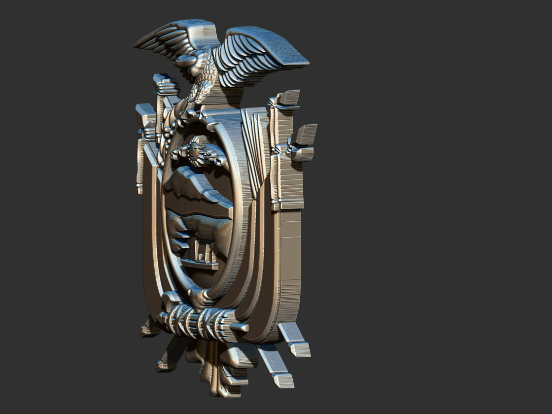 Coat of Arms Ecuador  3D print model_7