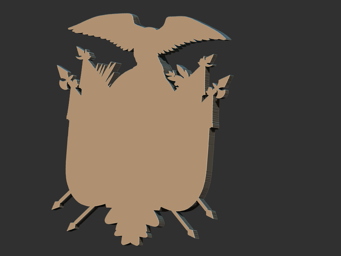 Coat of Arms Ecuador  3D print model_5